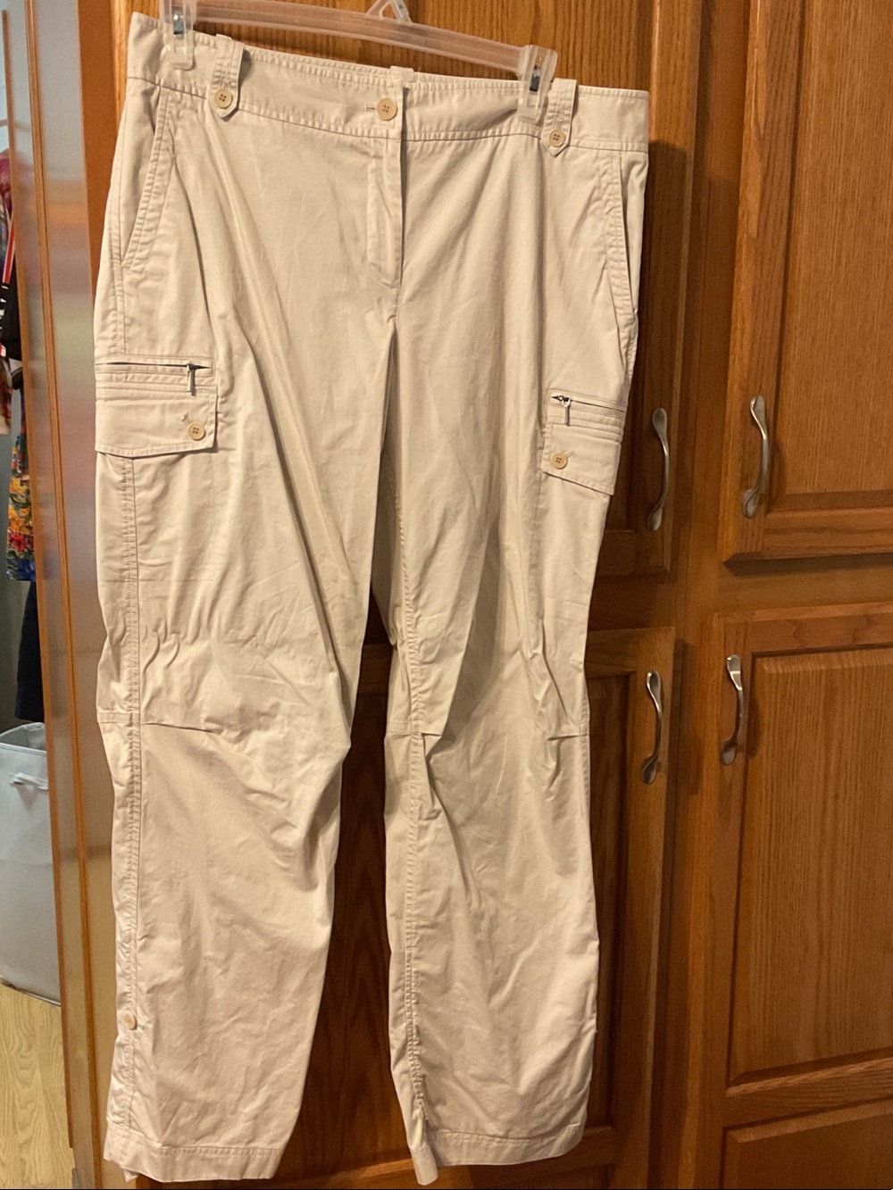 Talbots signature Cream Cargo Pants size 14 women’s
